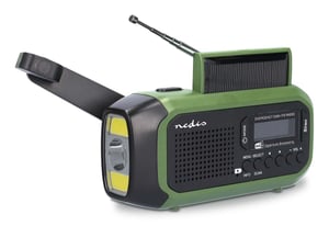 Nedis RDDBCR2000GN Portable Digital Radio, Black, Green