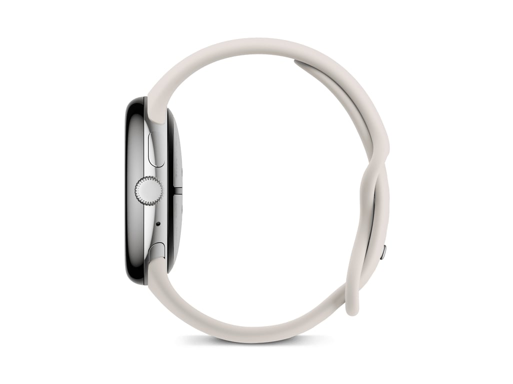 фото Смарт-годинник Google Pixel Watch 3 45 mm Wi-Fi Polished Silver Aluminum Case/Porcelain Active Band