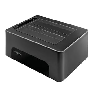 LogiLink QP0029 Dockingstation für Festplatten, USB 3.2 Gen 1 (3.1 Gen 1), Typ B, schwarz