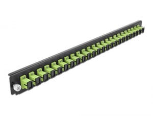 DeLOCK 19-Zoll-Frontpanel, 24 SC-Simplex-Anschlüsse, limettengrün