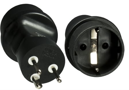 Mercodan 943016 elektryczny wtyk zasilający Typu F Czarny