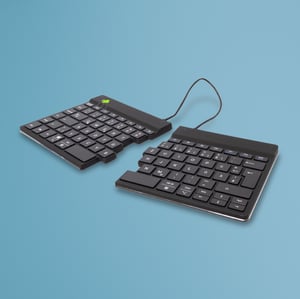 R-Go Tools Ergonomische R-Go Split Break-Tastatur, mit Software für Pausen, QWERTZ (DE), Bluetooth, schwarz