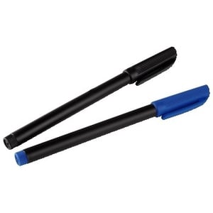 Hama CD/DVD-Markierungsstifte, 2er-Set, schwarz, blauer Marker
