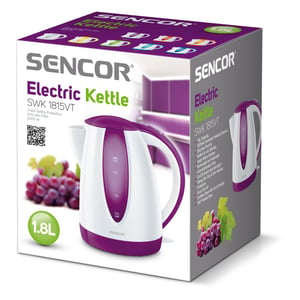 Sencor SWK 1815VT vattenkokare 1,8 l 2000 W Lila, Vit
