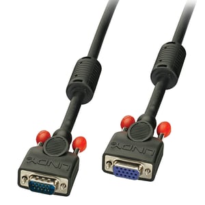 Lindy 36391 VGA Cable, 0.5 m, VGA (D-Sub), Black