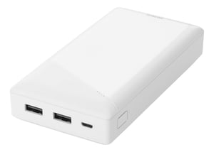 Deltaco PB-A1002 Lithium-ion (Li-Ion) Power Bank, 20,000 mAh, White