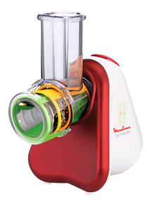 Moulinex DJ7535 Electric Grater / Spiralizer, Plastic, Red