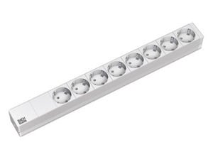 Bachmann 333.416 Stromverteilereinheit (PDU) mit 8 Netzanschlüssen, 1U, Grau, Silber