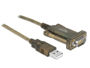 DeLOCK 64073 Parallelkabel, transparent, 2 m, USB Typ A – DB-9