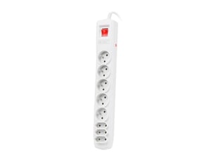 NATEC NSP-0803 överspänningsskydd Grå 8 x nätuttag 230 V 3 m