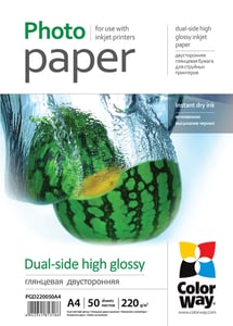 Colorway PGD220050A4 A4 Photo Paper, White, High Gloss