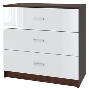 Tuckano Komoda 3S BASIC 80x77x44cm wenge/biały połysk