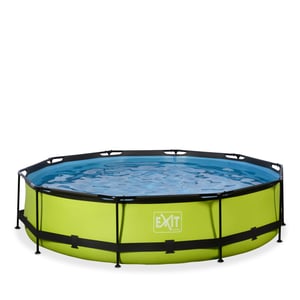 EXIT Lime pool ø360x76cm with filter pump - green Basen ramowy W kształcie okręgu 6125 l Zielony