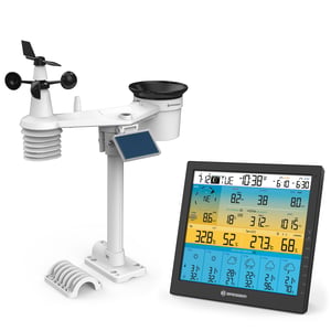 Bresser Optics 7003220 cyfrowa stacja meteorologiczna Czarny LCD Bateria/Energia słoneczna Wi-Fi