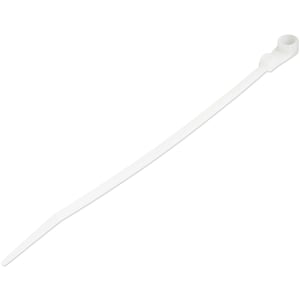 StarTech CBMZTS10N6 Cable Tie, Release-Type Cable Tie, Nylon, White Plastic, 100 pcs.