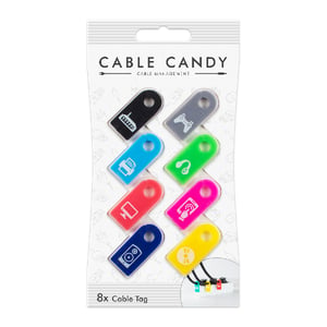 CABLE CANDY 49.CC004 Cable Marker Black, Blue, Green, Gray, Pink, Yellow (8 pcs.)