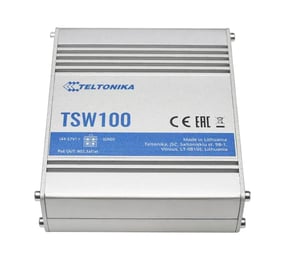 Teltonika TSW100 przełącznik sieciowy Gigabit Ethernet (10/100/1000) Obsługa PoE Niebieski, Metaliczny