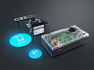 fischertechnik 563931 Bluetooth Remote Control for Smartphones and Tablets—Press Buttons, Rotate