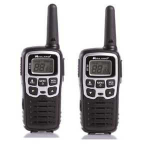 Midland XT50 Funkgerät, 24 Kanäle, 446,00625 – 446,0937 MHz, Schwarz, Grau