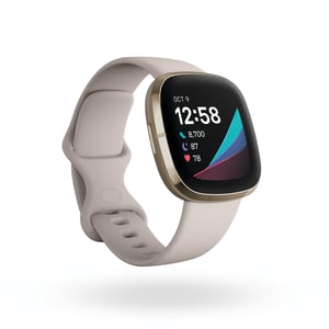 Fitbit Sense 4,01 cm (1,58") AMOLED 40 mm digital pekskärm Vit Wi-Fi GPS