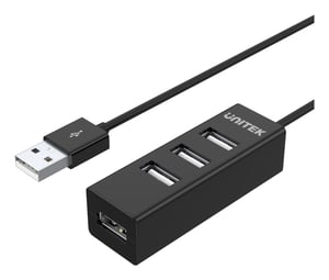 UNITEK Y-2140 huby i koncentratory USB 2.0 Type-A 480 Mbit/s Czarny