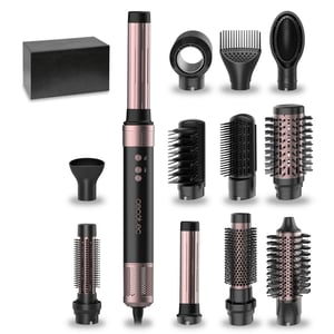 Cecotec Bamba CeramicCare 12in1 AirGlam Black Multistyler Ciepły Czarny, Różowy 1400 W