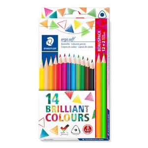 Staedtler 157 Czarny, Niebieski, Bordowy, Brązowy, Zielony, Jasny Niebieski, Jasny cyjan, Mauve, Pomarańczowy, Brzoskwiniowy, Czerwony, Żółty 14 szt.
