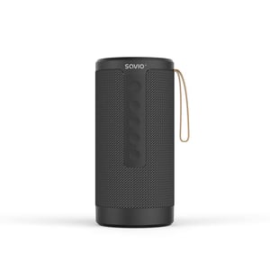 Savio BS-033 tragbarer Bluetooth-Lautsprecher, 10 W, schwarz, 1-Wege, schwarz, kabelgebunden und kabellos