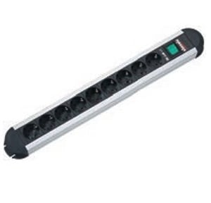 Bachmann PRIMO Verteiler 1,75 m 9 x Netzsteckdose Schwarz, Grau