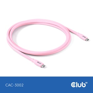 CLUB3D CAC-3002 kabel USB USB4 Gen 2x2 2 m USB C 20 Gbit/s 240 W Różowy
