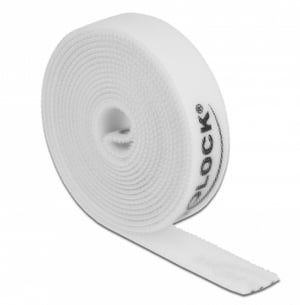 DeLOCK Rolka taśmy rzep D 2 m x S 15 mm, biały