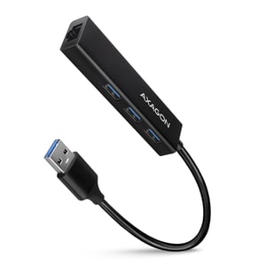Axagon HMA-GL3A Multiport Hub USB 3.0 Type A Gbit LAN 3x USB-A microSD Wired USB 3.2 Gen 1 (3.1 Gen 1) Type-A Black