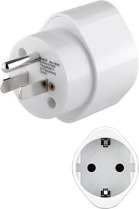 Goobay 45355 Type B to Type F Power Plug Adapter, White