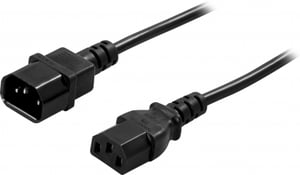PowerWalker 91010013 Power Cable, Black, C14 Plug, C13 Outlet