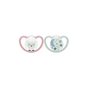NUK 10175330 napp Klassisk barnnapp Ortodontisk Silikon Mint, Rosa