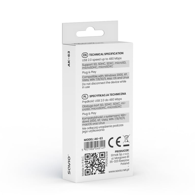 Savio AK-63 adapter USB 2.0