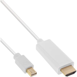 InLine 17175I adapter kablowy 5 m Mini DisplayPort HDMI Typu A (Standard) Biały