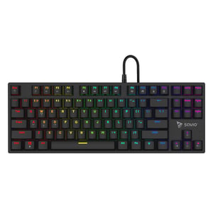 Savio SAVGK-TEMPEST X2 RED klawiatura Uniwersalne USB QWERTY Czarny