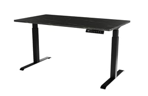 Cama Biurko z elektryczną regulacją wysokości MOON LONG 150x80x72-120 czarny/san sebastian