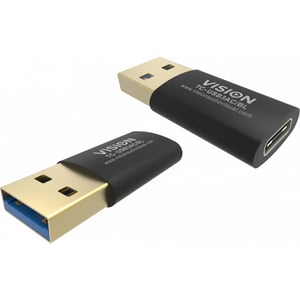 Vision TC-USB3AC/BL Cable Adapter, Black