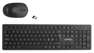 eSTUFF GLB212011-NORDICCOMBO klawiatura Dołączona myszka Biuro USB QWERTY Skandynawia Czarny