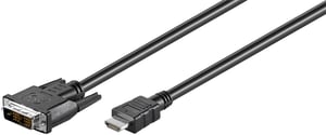 Goobay 50580 adapter kablowy 2 m HDMI DVI-D Czarny