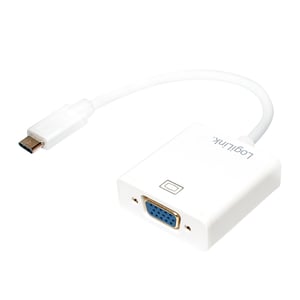 LogiLink UA0237A 0.14 m USB Type-C to VGA (D-Sub) Cable Adapter, White