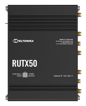 Teltonika RUTX50 router bezprzewodowy Gigabit Ethernet Dual-band (2.4 GHz/5 GHz) 5G Czarny