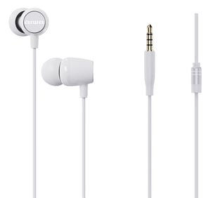 Aiwa ESTM-20WT Kopfhörer/Headset, kabelgebunden, In-Ear, Telefonieren/Musik/Sport/Alltag, Weiß