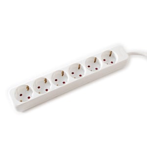 VALUE 19.99.1081 grenuttag 3 m 6 x nätuttag Inomhus Vit