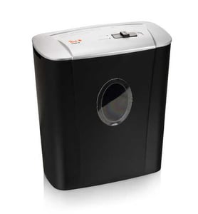 Peach PS500-10 Aktenvernichter, Kreuzschnitt, 72 dB, 22 cm, schwarz