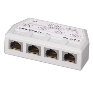 Lindy 34015 Netzwerkverteiler, weiß