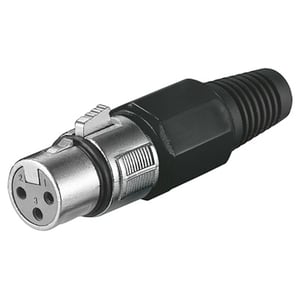 Goobay 11755 XLR-Stecker (3-polig), schwarz, metallisch