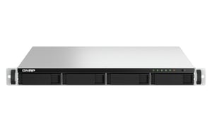 QNAP TS-464U NAS Rack (1U) Intel® Celeron® N5095 8 GB DDR4 0 TB QNAP Turbo System Aluminium, Czarny